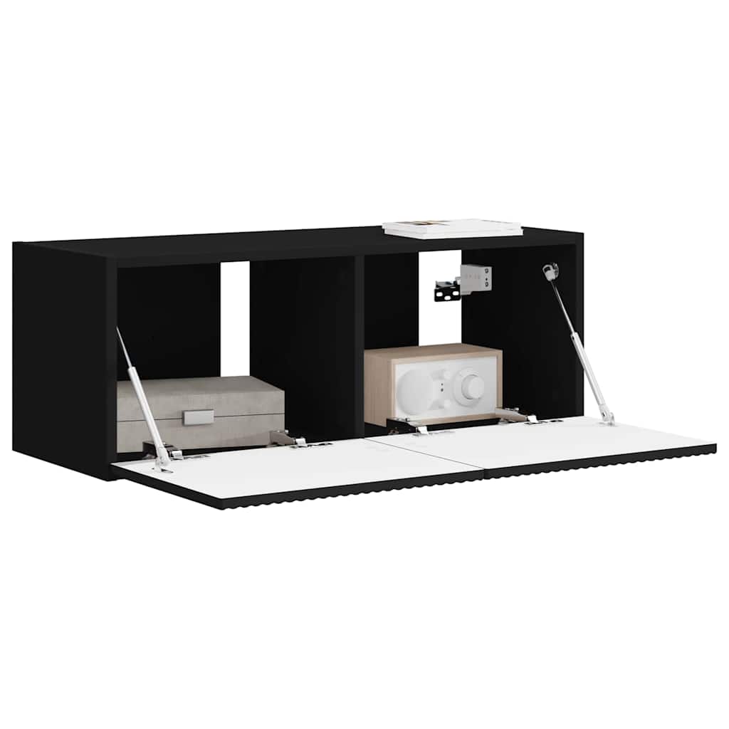 Mobile TV da parete Nero 60 x 31 x 29.5 cm Legno multistrato