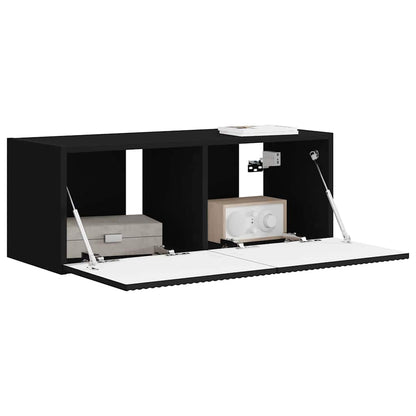 Mobile TV da parete Nero 60 x 31 x 29.5 cm Legno multistrato