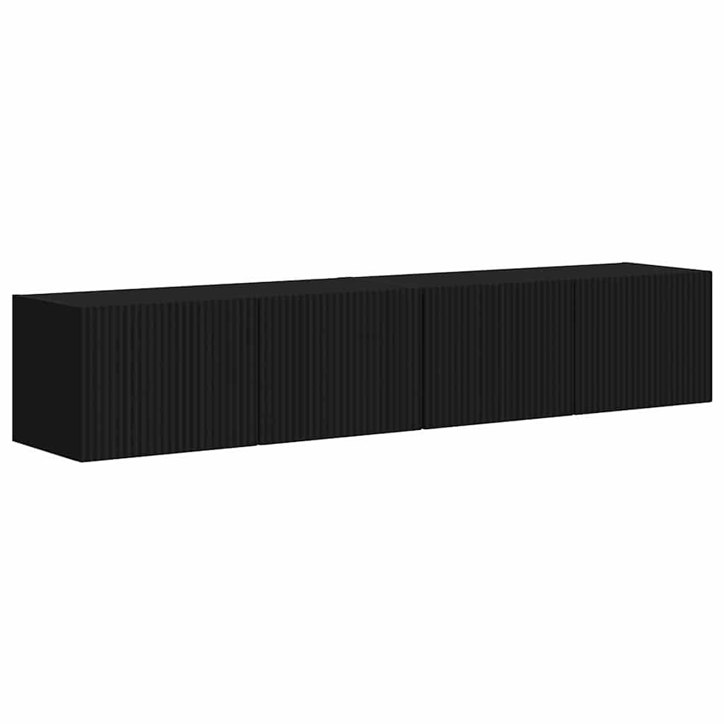 Mobile TV da parete 2 pcs Nero 60 x 31 x 29.5 cm