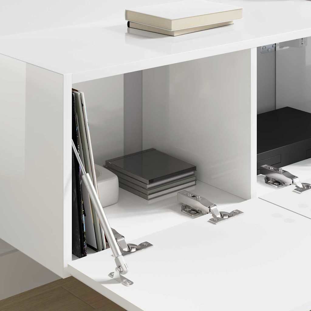 Mobile TV da parete Bianco Lucido 60 x 31 x 29.5 cm