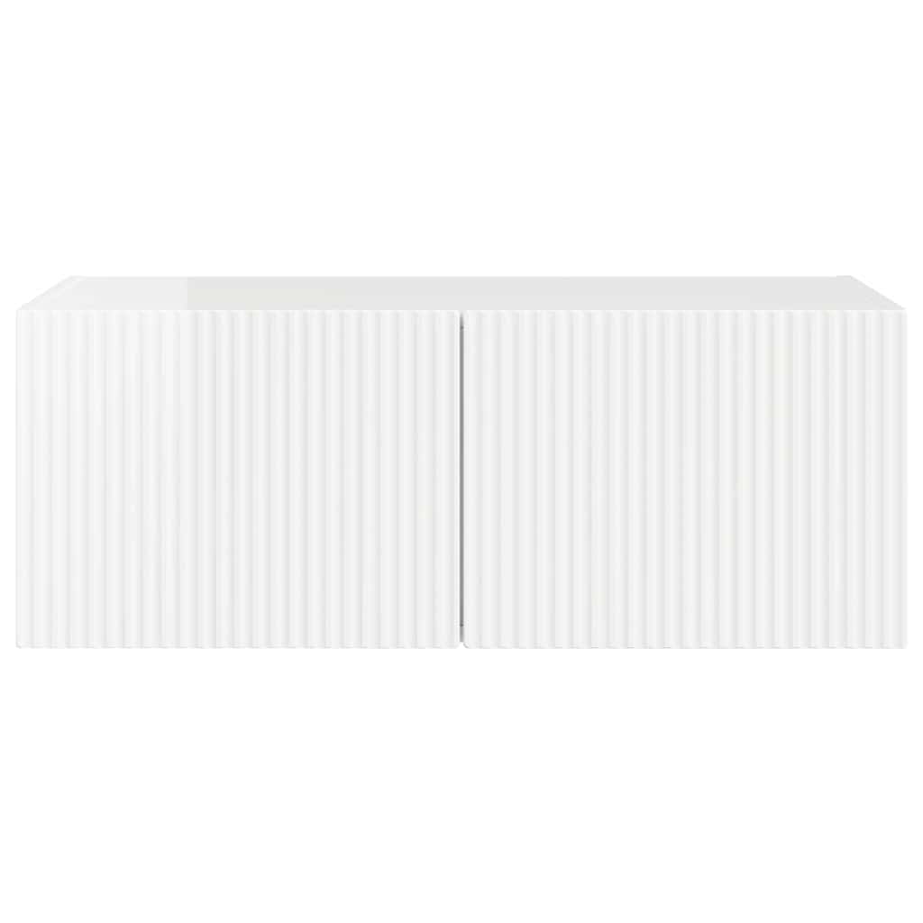 Mobile TV da parete Bianco Lucido 60 x 31 x 29.5 cm