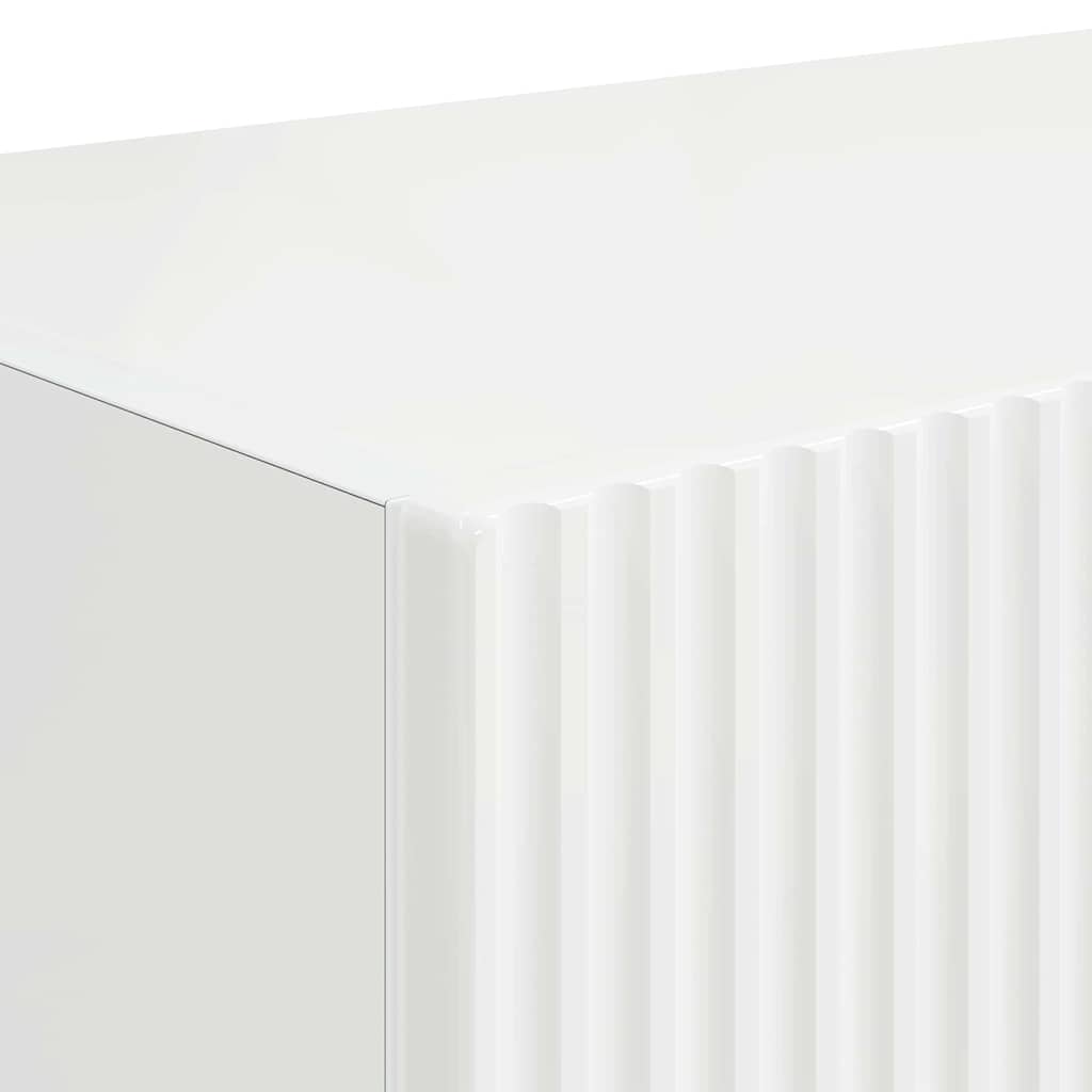 Mobile TV da parete 2 pcs Bianco Lucido 60 x 31 x 29.5 cm