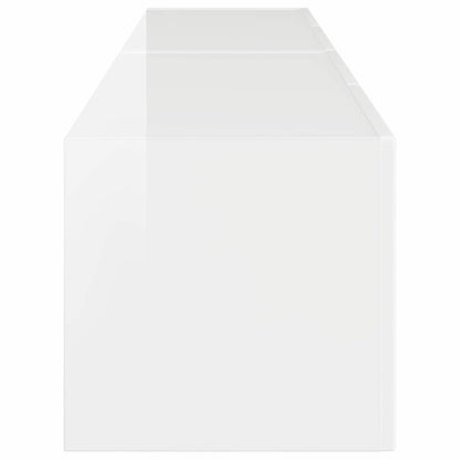 Mobile TV da parete 2 pcs Bianco Lucido 60 x 31 x 29.5 cm