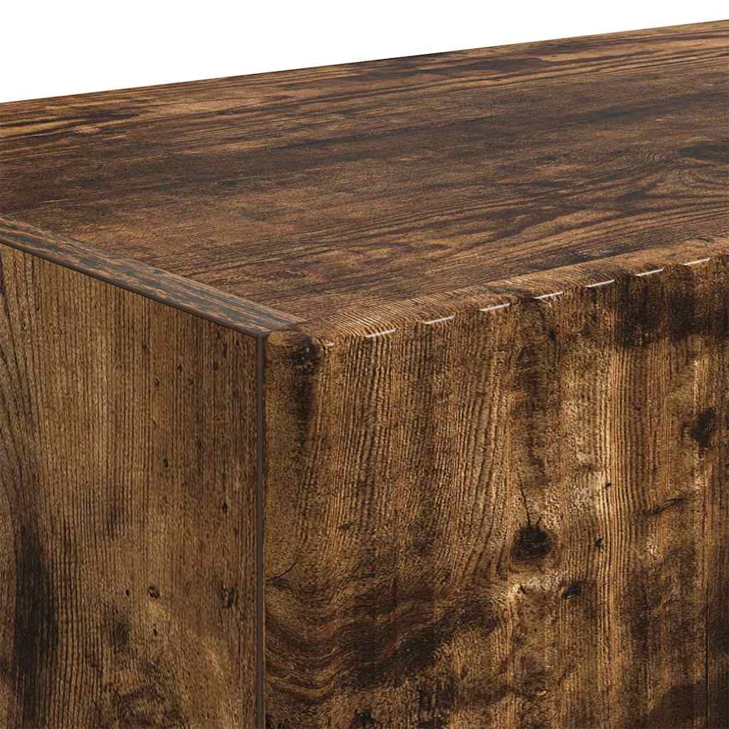 Mobile TV da parete 2 pz Rovere fumé Legno ingegnerizzato