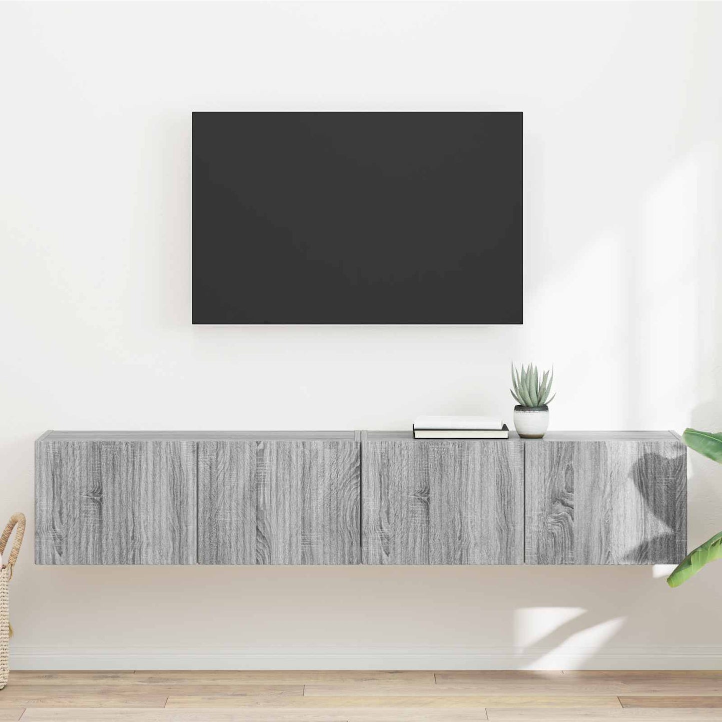 Mobile TV da parete 2 pcs Grigio Sonoma 78,5 x 31 x 29,5 cm