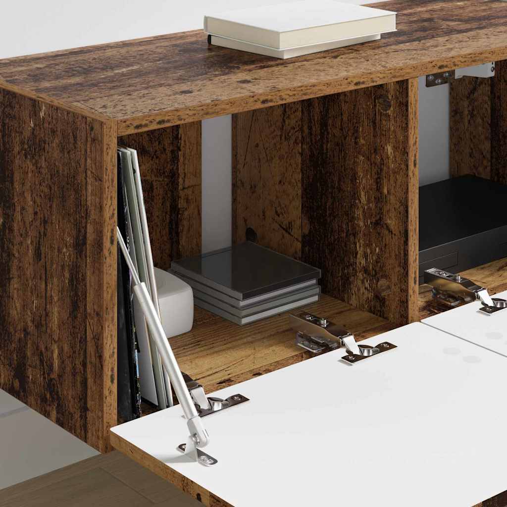 Mobile TV da parete 2 pcs Legno vecchio 60 x 31 x 29.5 cm