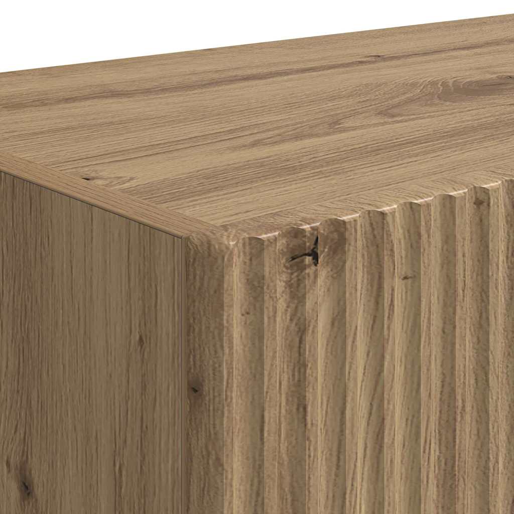Mobile TV da parete 2 pcs Rovere Artigianale Legno multistrato | homemem39
