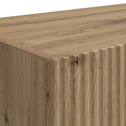Mobile TV da parete 2 pcs Rovere Artigianale Legno multistrato | homemem39