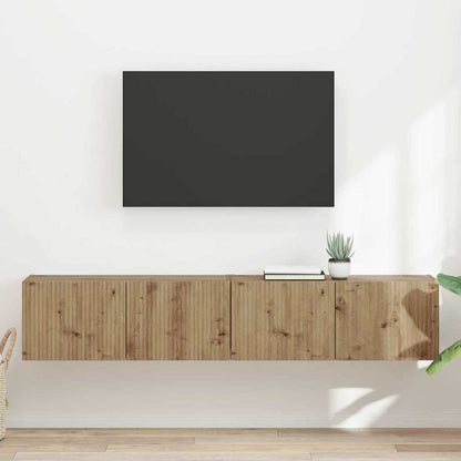 Mobile TV da parete 2 pcs Rovere Artigianale 60 x 31 x 29.5 cm