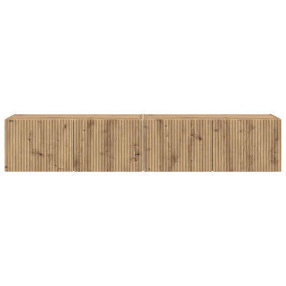 Mobile TV da parete 2 pcs Rovere Artigianale 60 x 31 x 29.5 cm