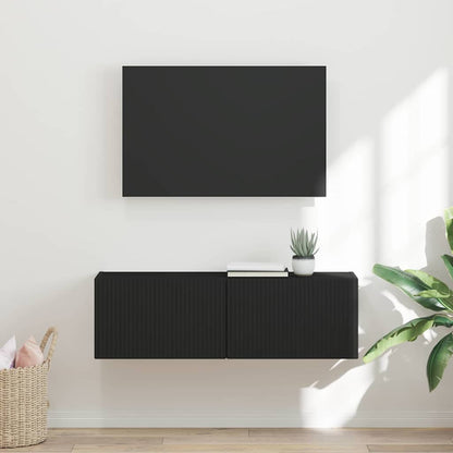 Mobile TV da parete Nero 60 x 31 x 29.5 cm Legno multistrato