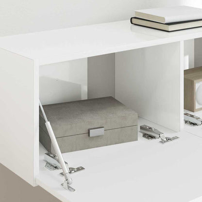 Mobile TV da parete 2 pcs Bianco Lucido 98 x 31 x 29,5 cm