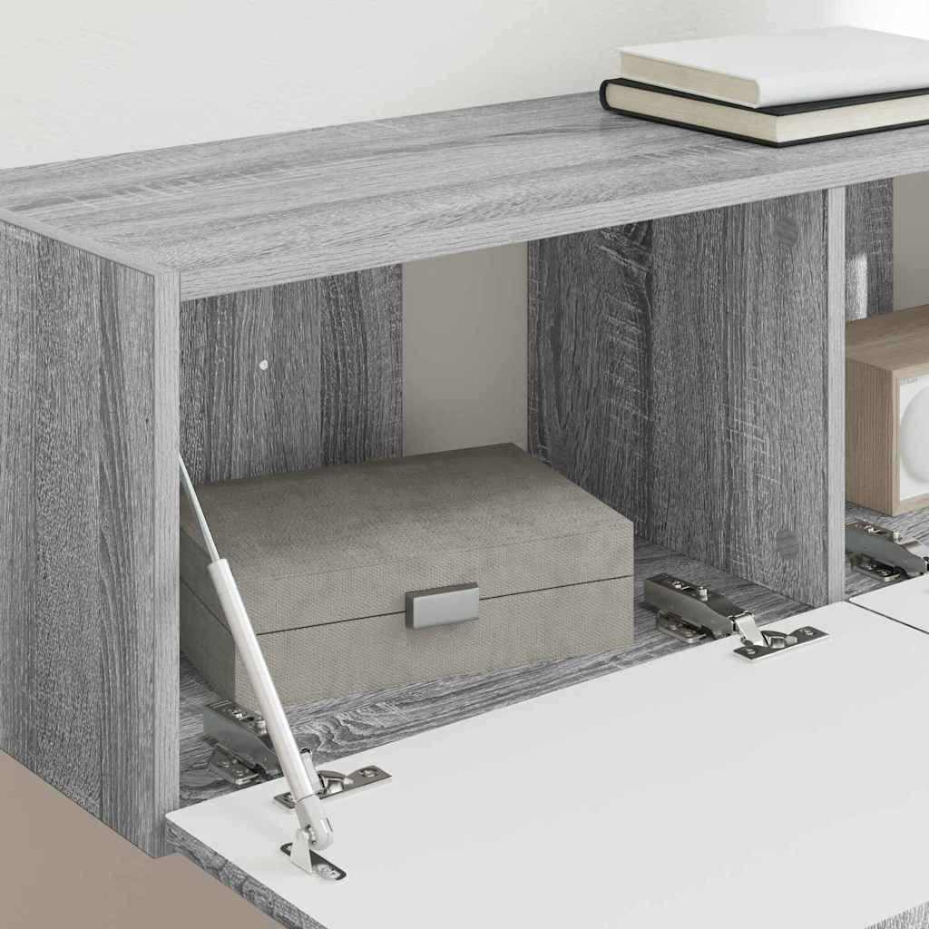 Mobile TV da parete Grigio Sonoma 98 x 31 x 29,5 cm