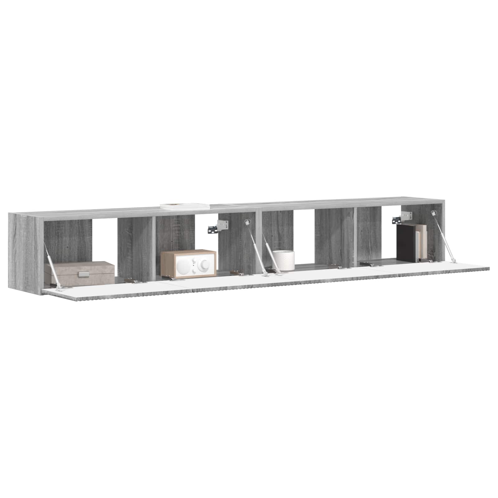 Mobile TV da parete 2 pcs Grigio Sonoma 98 x 31 x 29,5 cm | homemem39