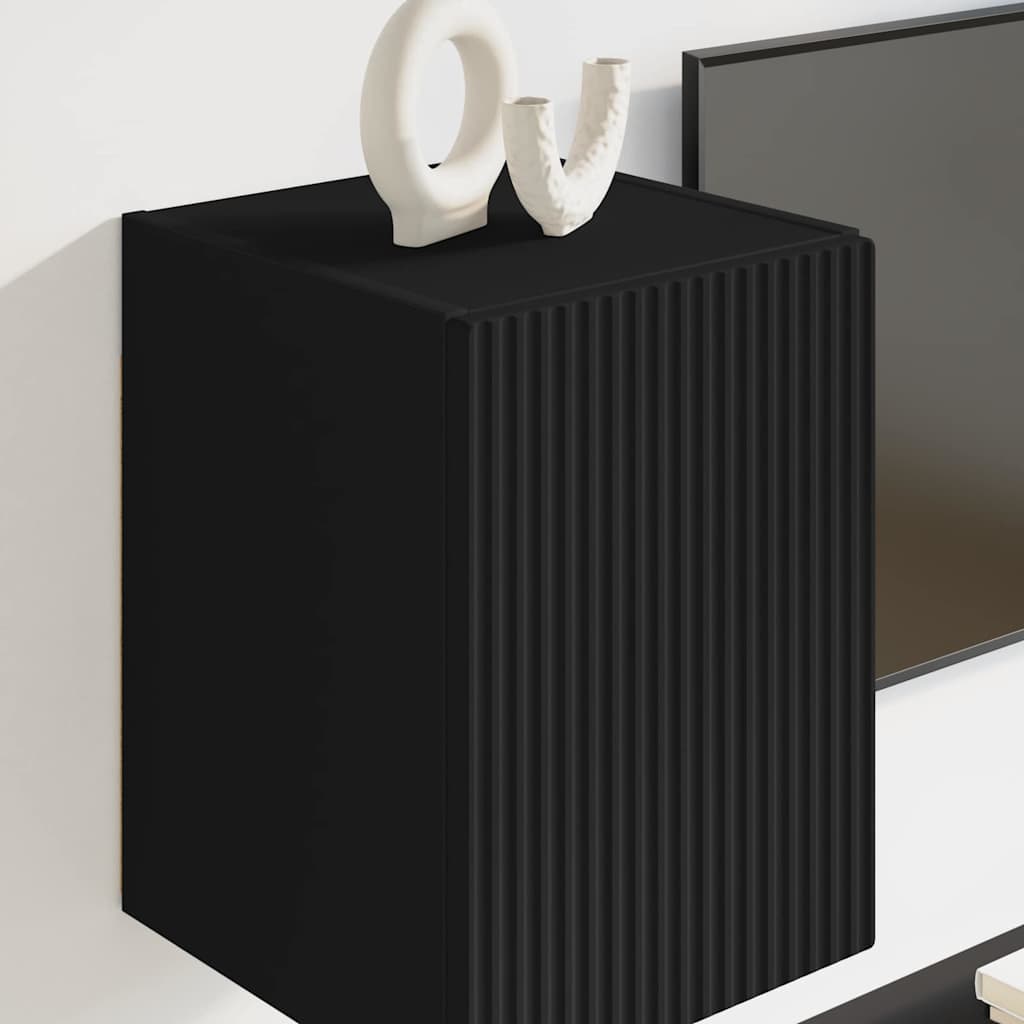 Mobile TV da parete 2 pcs Nero 30 x 31 x 40 cm