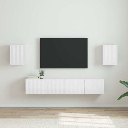 Mobile TV da parete 2 pcs Bianco Lucido 30 x 31 x 40 cm