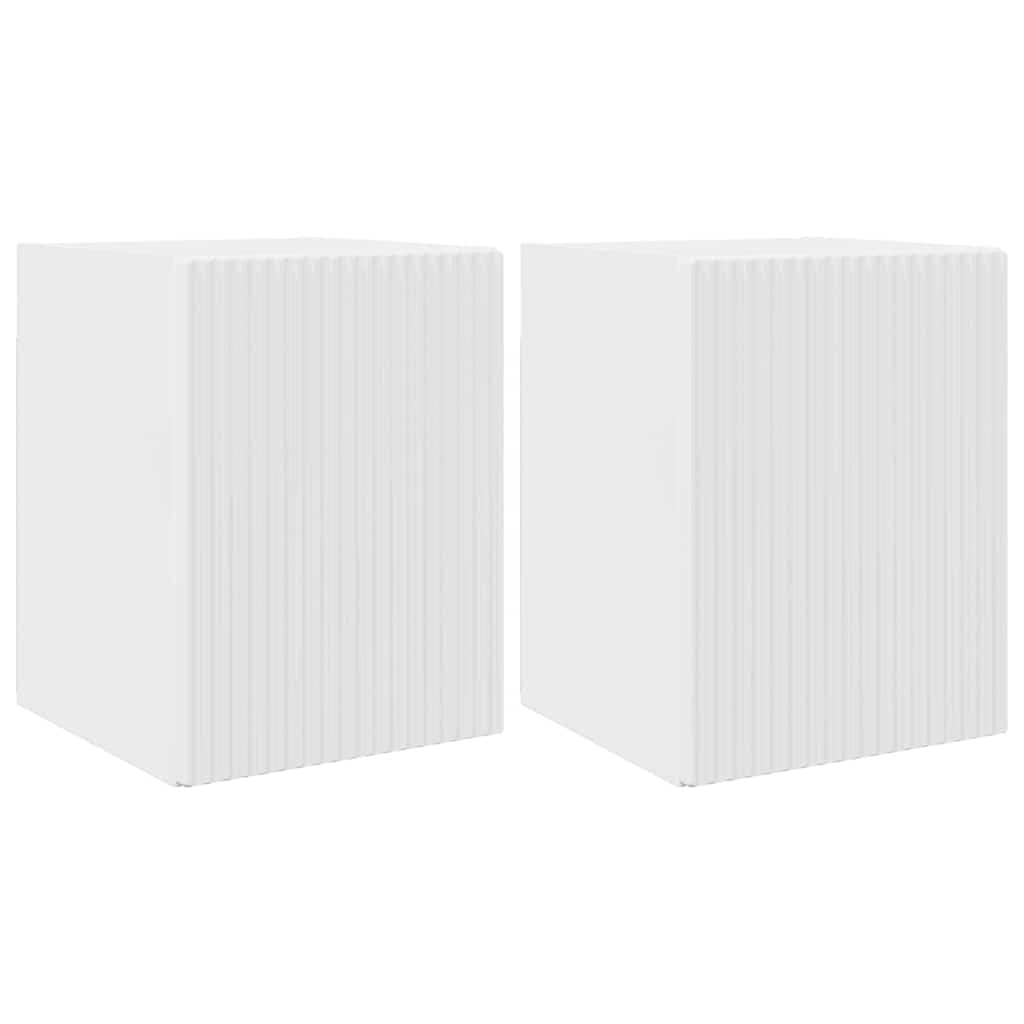 Mobile TV da parete 2 pcs Bianco Lucido 30 x 31 x 40 cm