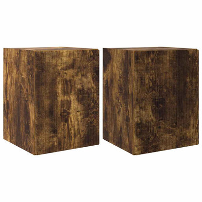 Mobile TV da parete 2 pcs Rovere fumé 30 x 31 x 40 cm