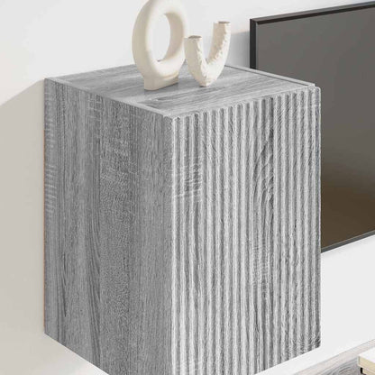 Mobile TV da parete 2 pcs Grigio Sonoma 30 x 31 x 40 cm