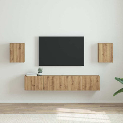 Mobile TV da parete 2 pcs Rovere Artigianale 30 x 31 x 40 cm