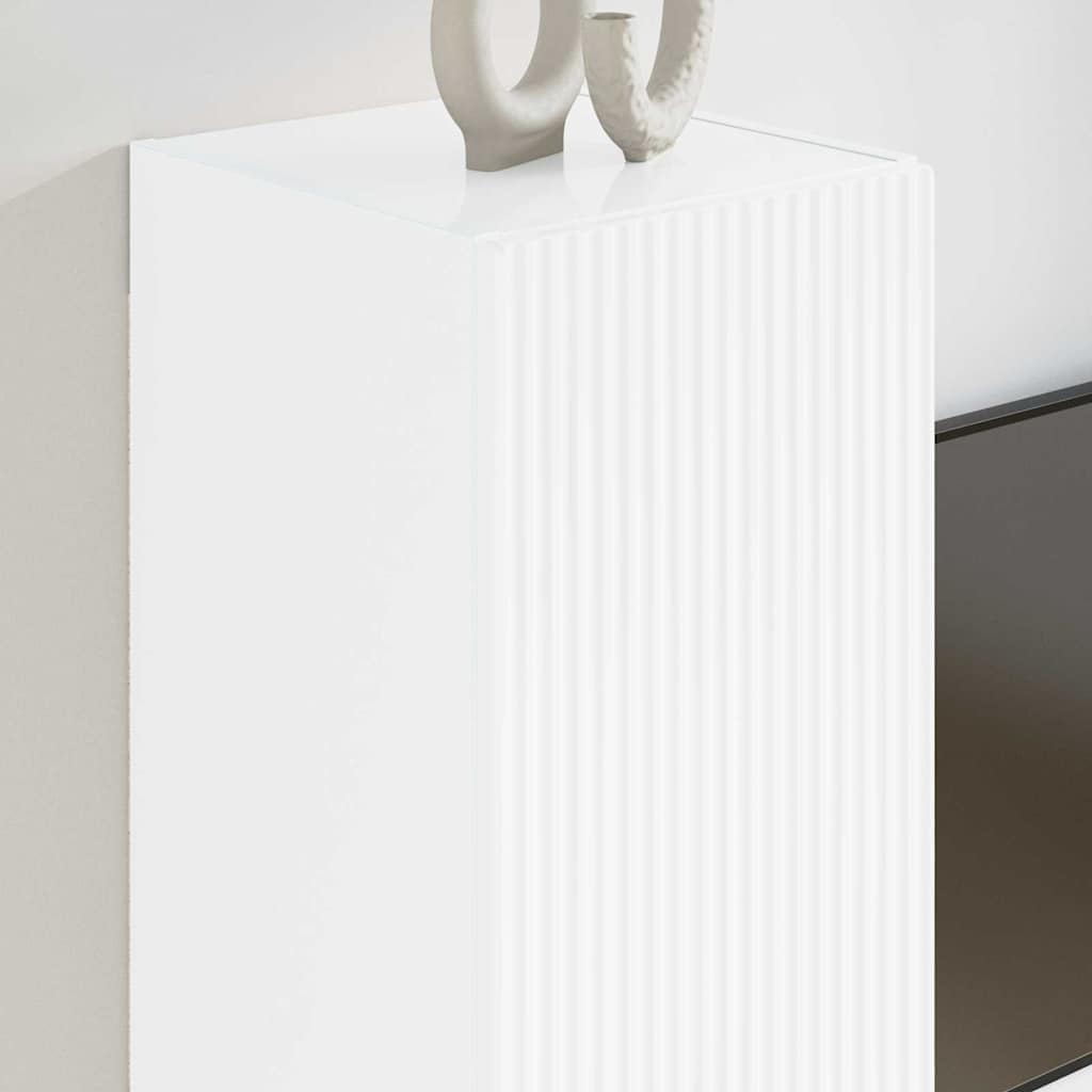 Mobile TV da parete Bianco Lucido 30 x 31 x 60 cm