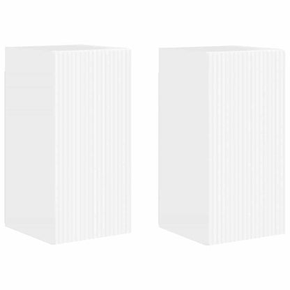 Mobile TV da parete 2 pcs Bianco Lucido 30 x 31 x 60 cm