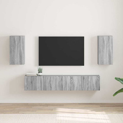 Mobile TV da parete 2 pcs Grigio Sonoma 30 x 31 x 60 cm