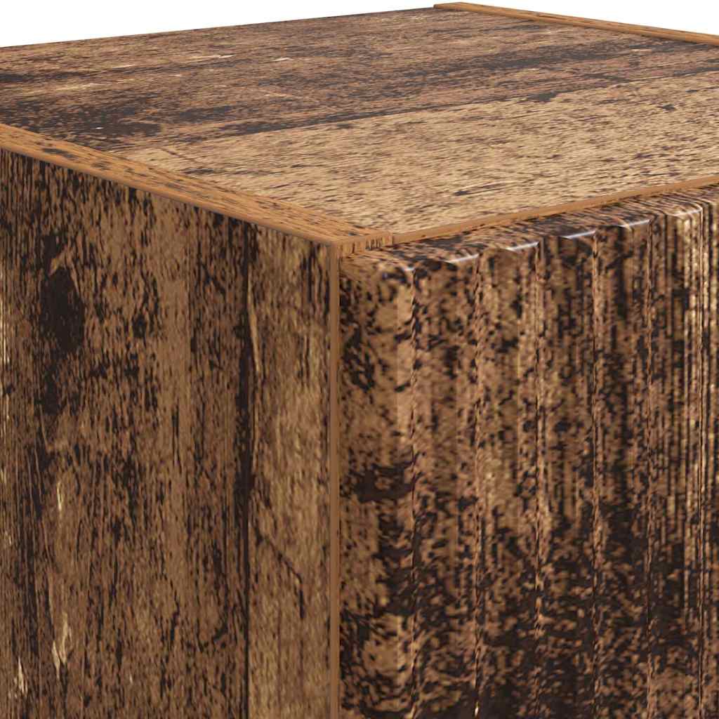 Mobile TV da parete 2 pz Legno vecchio Legno ingegnerizzato