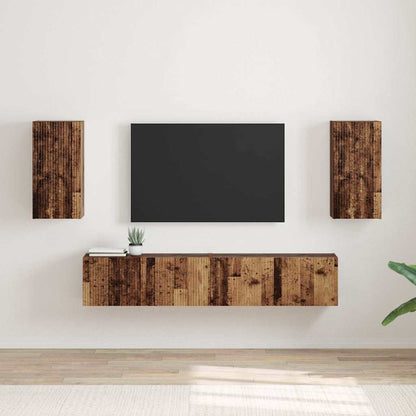 Mobile TV da parete 2 pcs Legno vecchio 30 x 31 x 60 cm