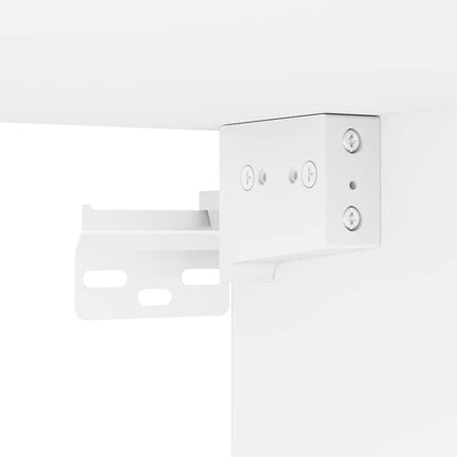 Mobile TV da parete Bianco 30 x 31 x 80 cm Legno multistrato