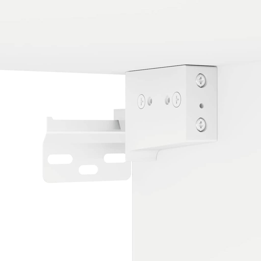 Mobile TV da parete Bianco 30 x 31 x 80 cm Legno multistrato