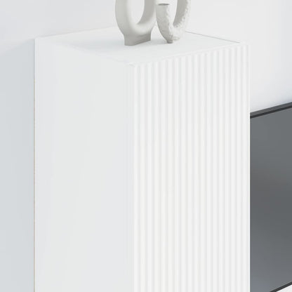 Mobile TV da parete 2 pcs Bianco 30 x 31 x 80 cm