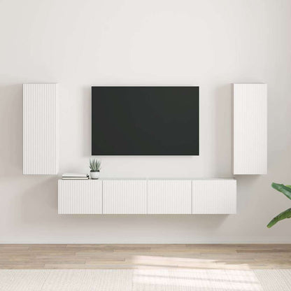 Mobile TV da parete 2 pcs Bianco 30 x 31 x 80 cm