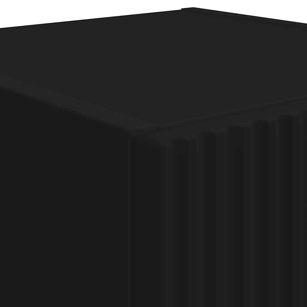 Mobile TV da parete Nero 30 x 31 x 80 cm Legno multistrato