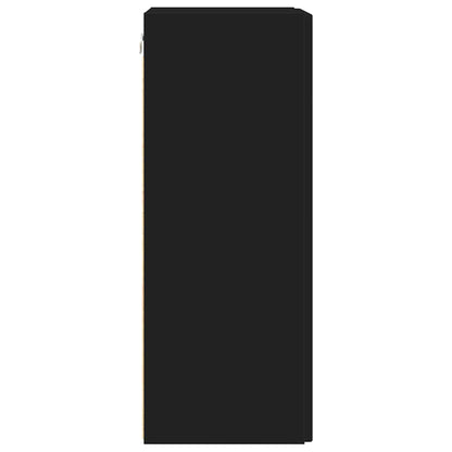 Mobile TV da parete Nero 30 x 31 x 80 cm Legno multistrato