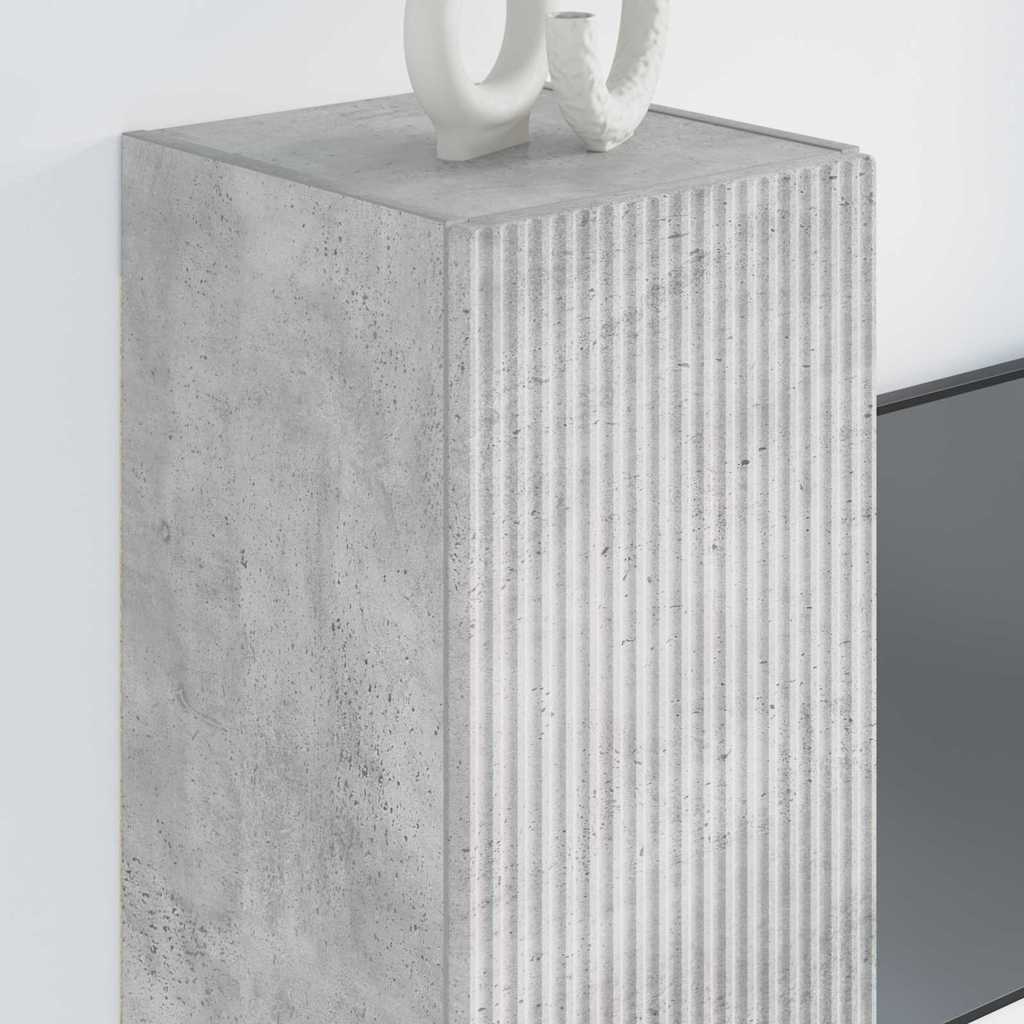 Mobile TV da parete 2 pcs Calcestruzzo 30 x 31 x 80 cm