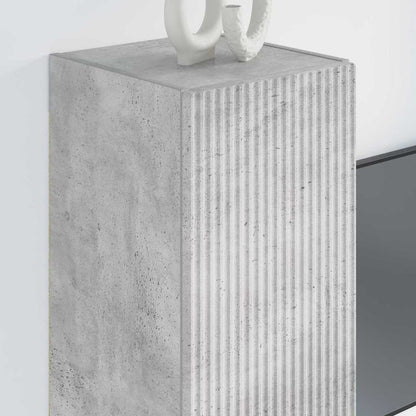 Mobile TV da parete 2 pcs Calcestruzzo 30 x 31 x 80 cm