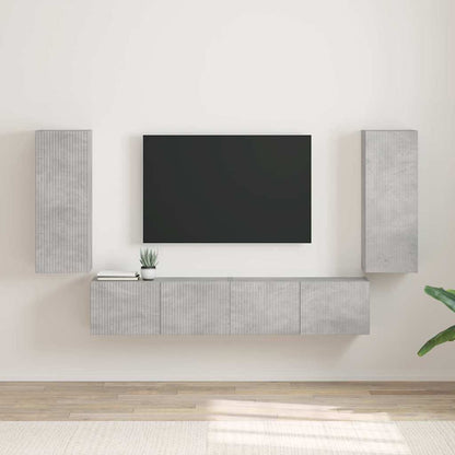 Mobile TV da parete 2 pcs Calcestruzzo 30 x 31 x 80 cm