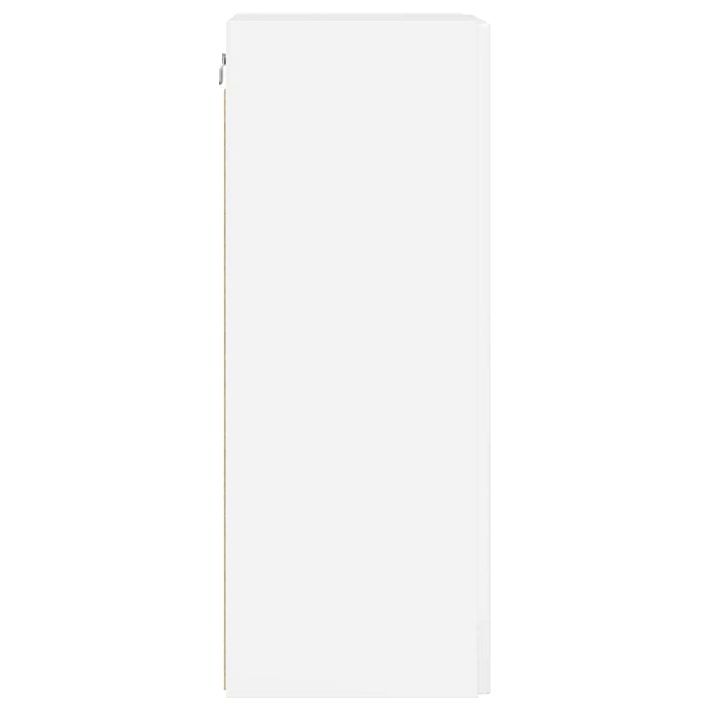 Mobile TV da parete 30 x 31 x 80 cm Bianco Lucido
