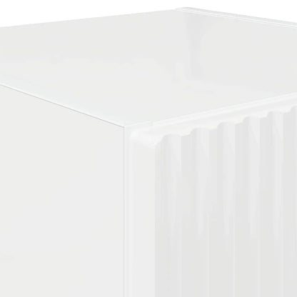 Mobile TV da parete 2 pcs Bianco Lucido 30 x 31 x 80 cm | homemem39