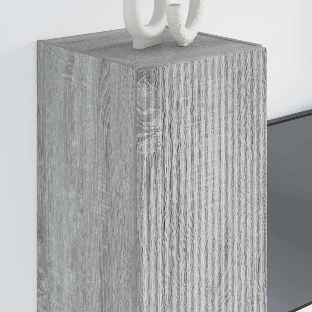 Mobile TV da parete Grigio Sonoma 30 x 31 x 80 cm