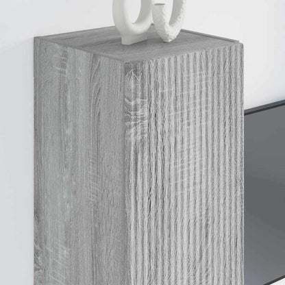 Mobile TV da parete Grigio Sonoma 30 x 31 x 80 cm