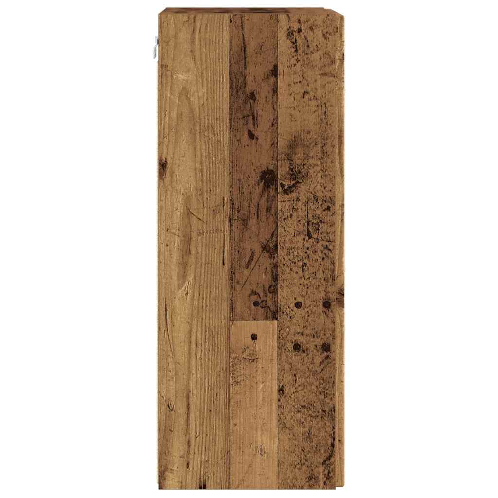 Mobile TV da parete Legno vecchio 30 x 31 x 80 cm