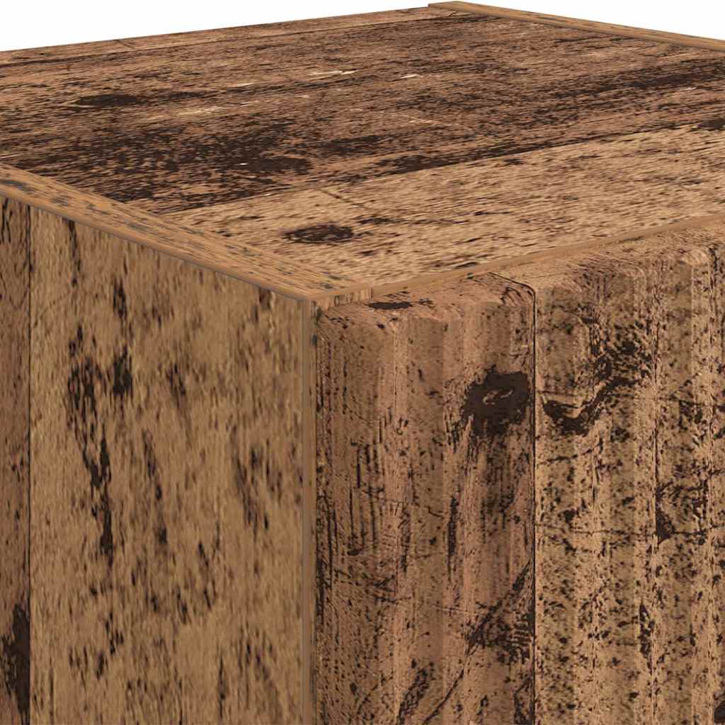 Mobile TV da parete 2 pz Legno vecchio Legno ingegnerizzato