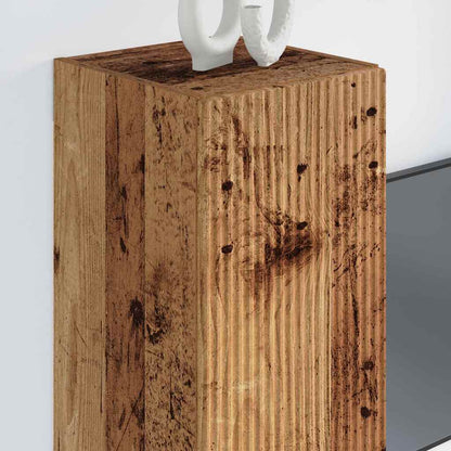 Mobile TV da parete 2 pcs Legno vecchio 30 x 31 x 80 cm