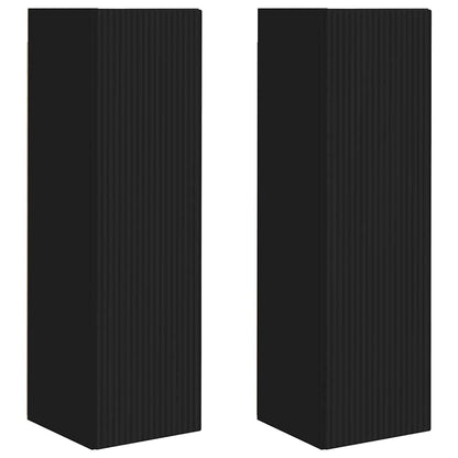 Mobile TV da parete 2 pcs Nero 30 x 31 x 100 cm | homemem39