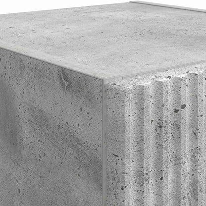 Mobile TV da parete 2 pz Calcestruzzo Legno ingegnerizzato