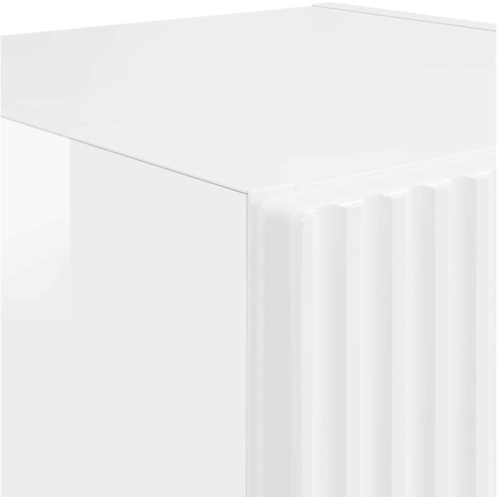 Mobile TV da parete Bianco Lucido 30 x 31 x 100 cm