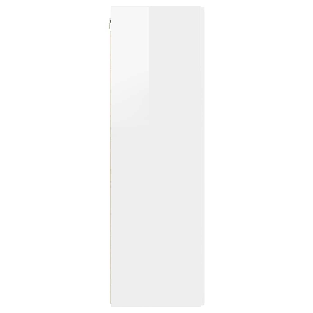 Mobile TV da parete 2 pcs Bianco Lucido 30 x 31 x 100 cm