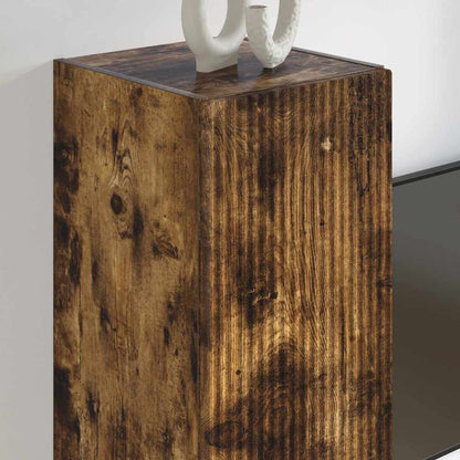 Mobile TV da parete 2 pcs Rovere fumé 30 x 31 x 100 cm